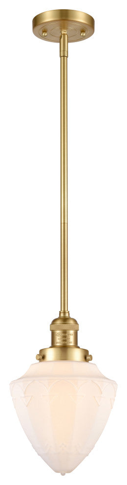 Innovations 201S-SG-G661-7-LED 1 Light Mini Pendant, Satin Gold