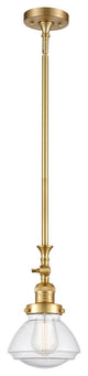 Olean 1 Light Mini Pendant, Satin Gold, Seedy