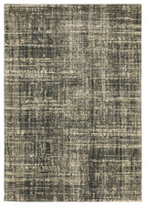 Anson Distressed Abstract Charcoal/Beige Indoor Area Rug, Charcoal, 6'7"x9'6"