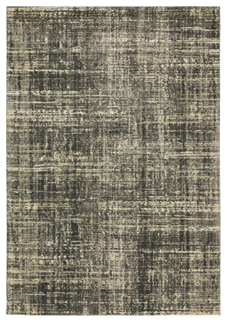Anson Distressed Abstract Charcoal/Beige Indoor Area Rug, Charcoal, 6'7"x9'6"