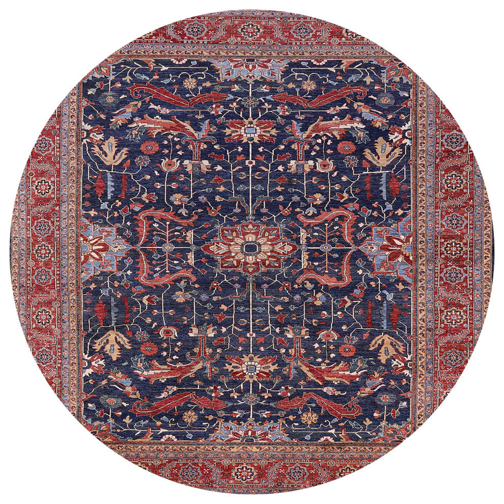 Ahgly Company Indoor Round Mid-Century Modern Area Rugs, 6' Round