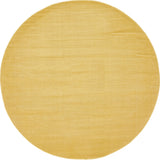 Unique Loom Gold Solid Williamsburg 5' 0 x 5' 0 Round Rug