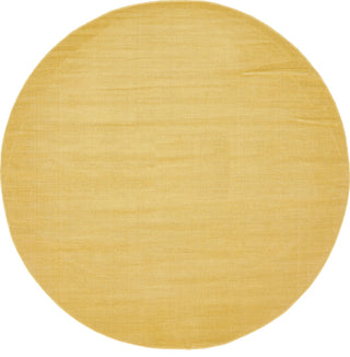 Unique Loom Gold Solid Williamsburg 5' 0 x 5' 0 Round Rug