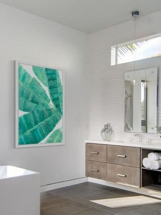 "Feuilles De Banane" Framed Painting Print, 16"x24"