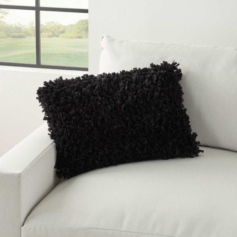 Mina Victory DL660 Throw Pillow, Black, 14"x20"