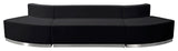 HERCULES Alon Series Black Leather Reception Configuration, 3 Pieces