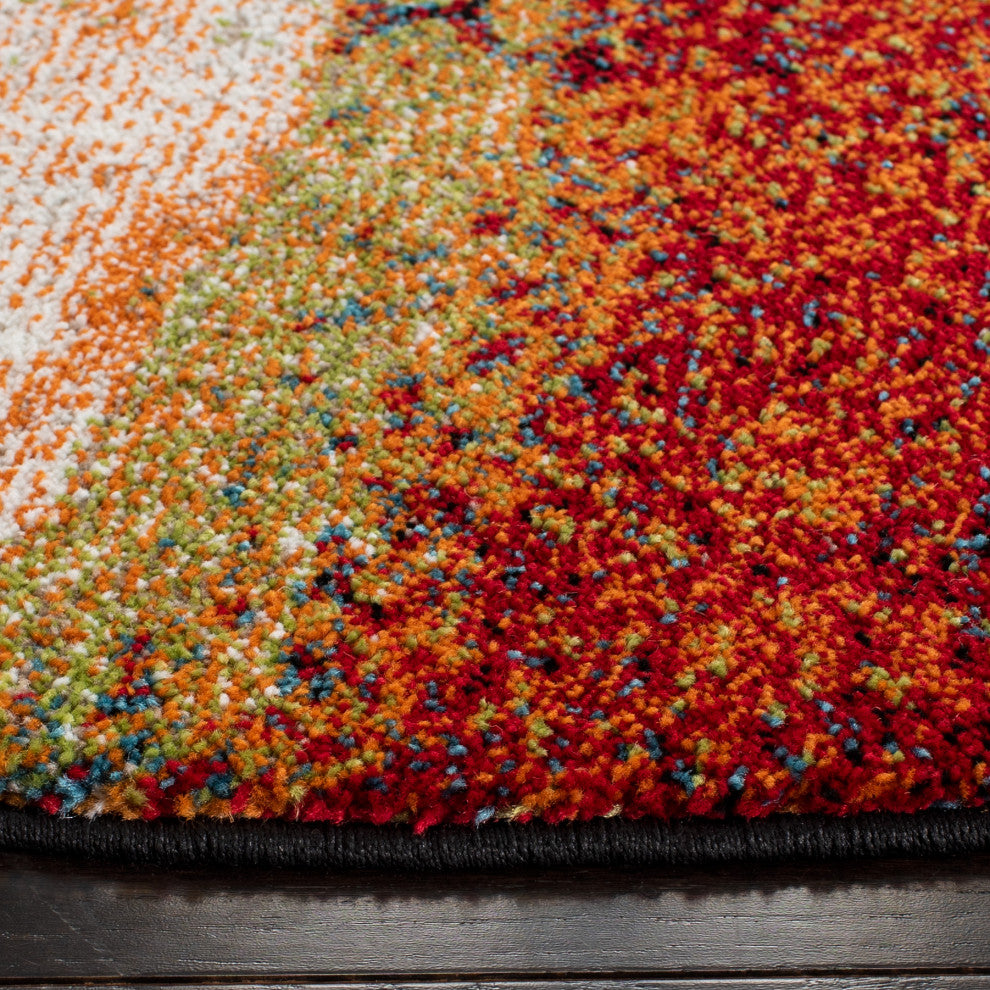 Safavieh Glacier Gla126Q Organic and Abstract Rug, Red and Green, 2'3"x16'0" Run