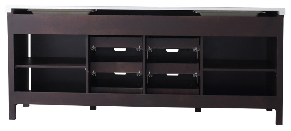 Marsyas Transitional Brown 84" Double Vanity Set