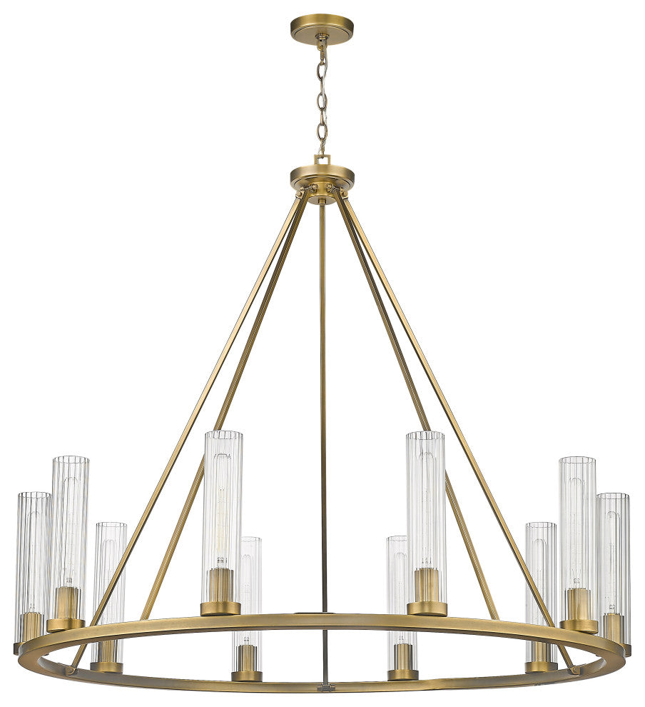 Zlite 3031-10RB 10-Light Chandelier, Clear