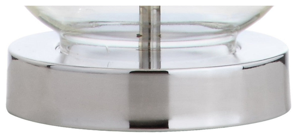 Colette 20" Mini Glass Table Lamp, Clear, Single