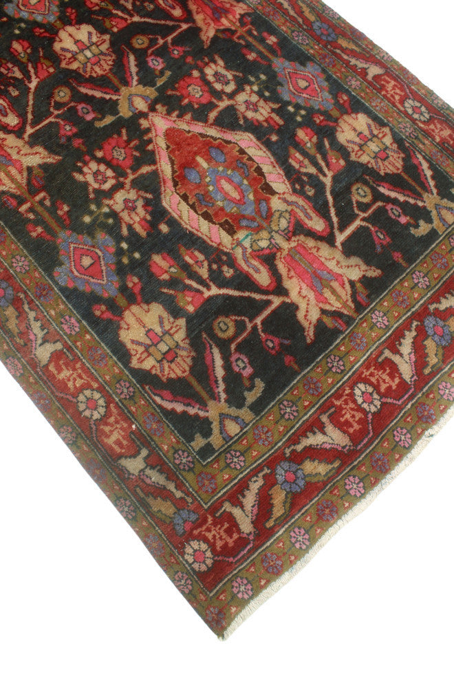Fine Vintage Distressed Wayman Red/Brown Runner, 3'5x13'7