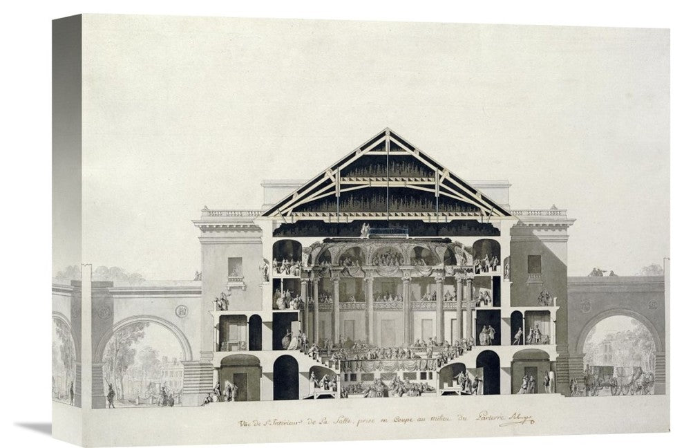"Cross-Section of The Front Section of The Theatre" Artwork, 16" x 11"