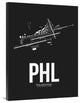 "PHL Philadelphia Airport Black" Fine Art Print