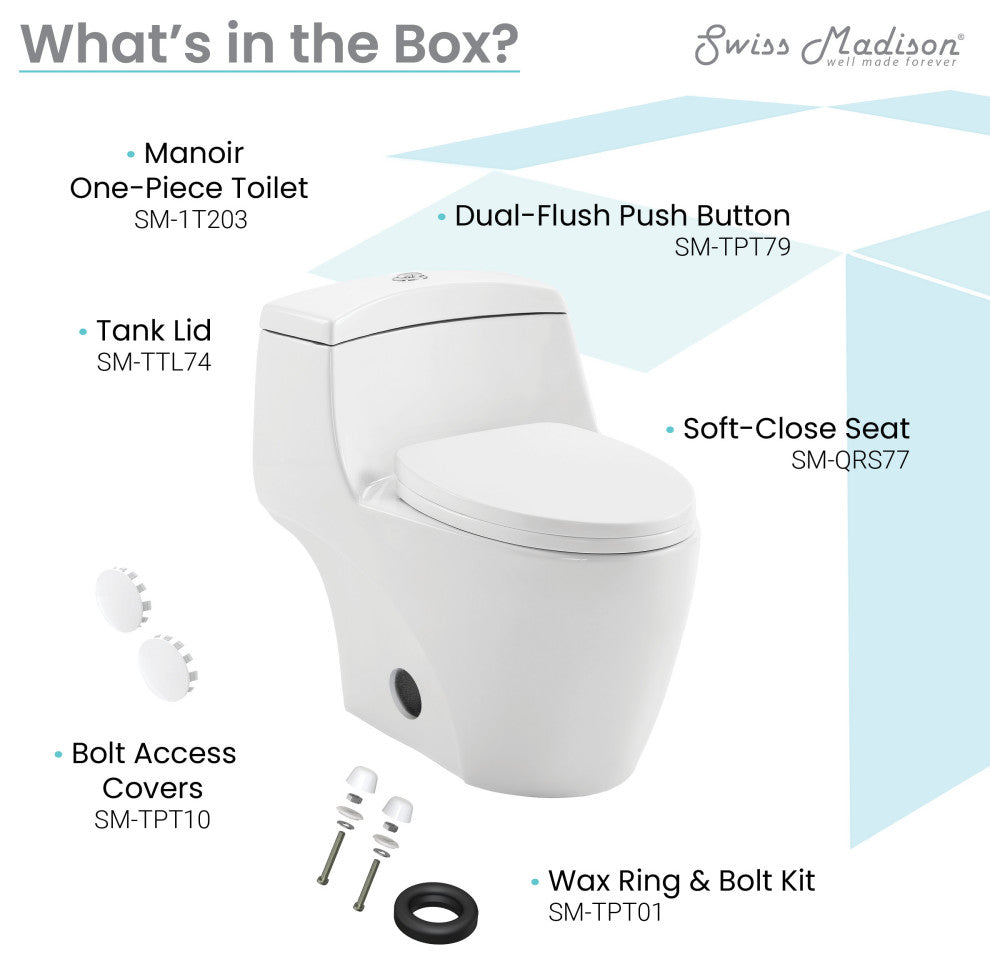 Manoir One-Piece Elongated Toilet Dual-Flush 1.1/1.6gpf