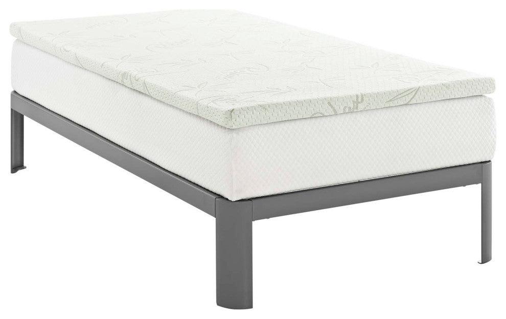 Modway Relax Twin 2" Gel Memory Foam Mattress Topper