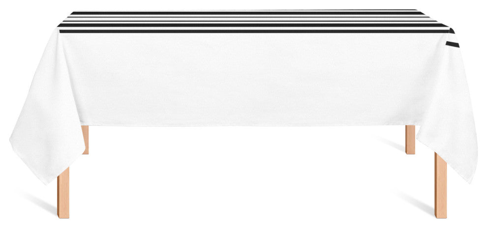 Stripe Set Black 58x102 Tablecloth