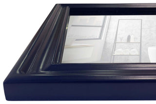 24" Wood Frame Mirror In Blue