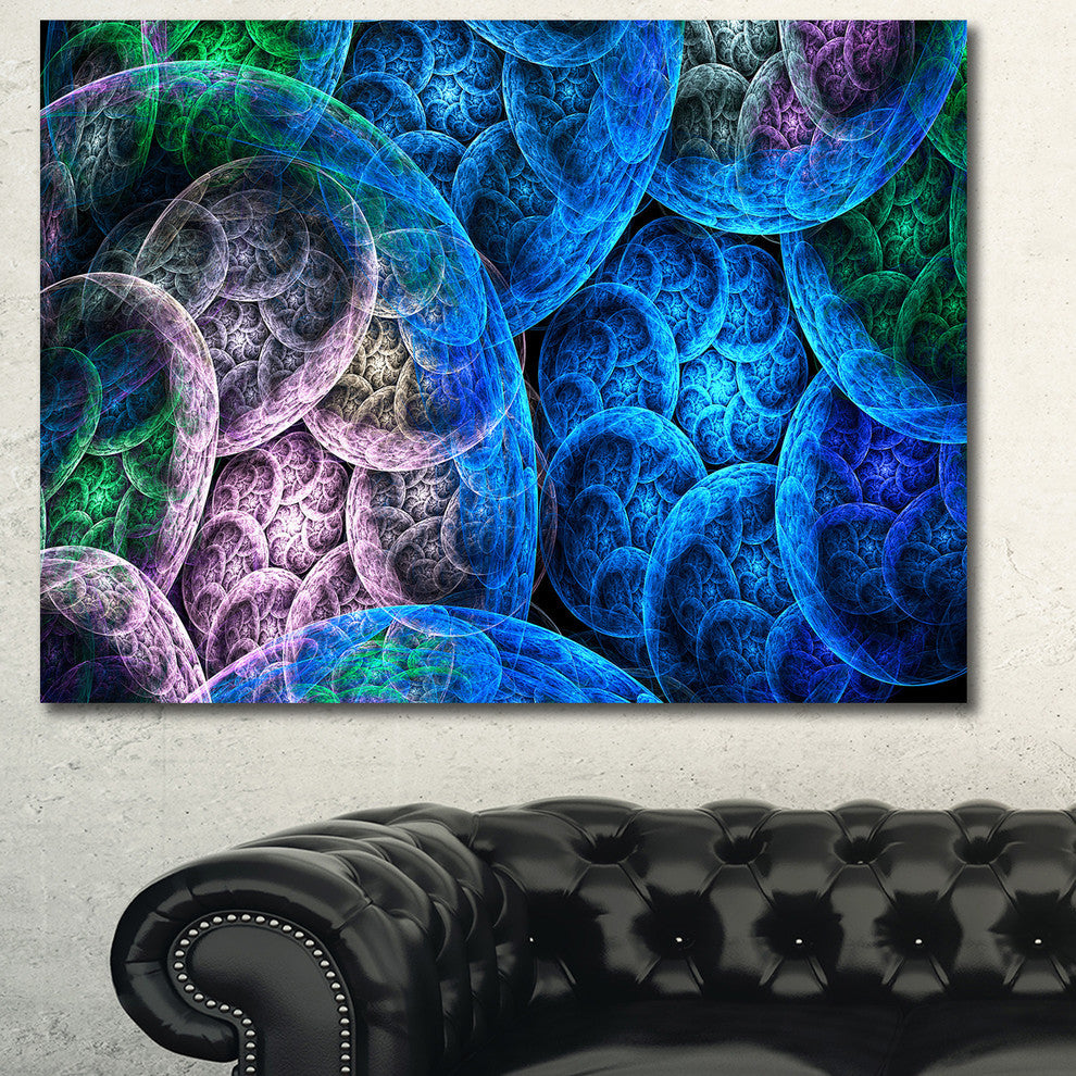 Dramatic Colorful Fractal Clouds, Abstract Canvas Art Print, 40x30