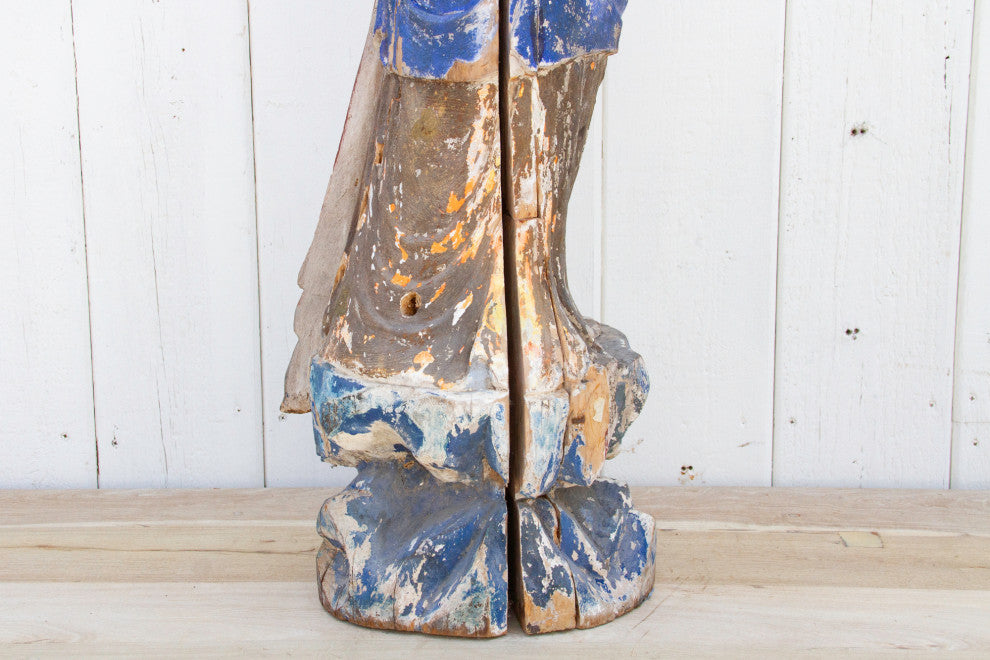 Antique Polychrome Quan-Yin Statue