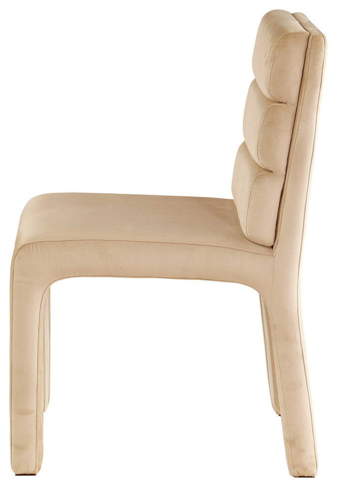 Kai Upholstered Dining Chair, Camel, Velvet, Set of 2