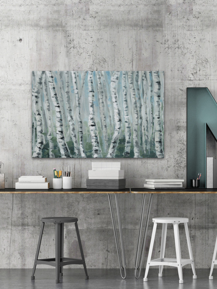 "Skinny Tree Trunks II" Painting Print on Wrapped Canvas, 60"x40"