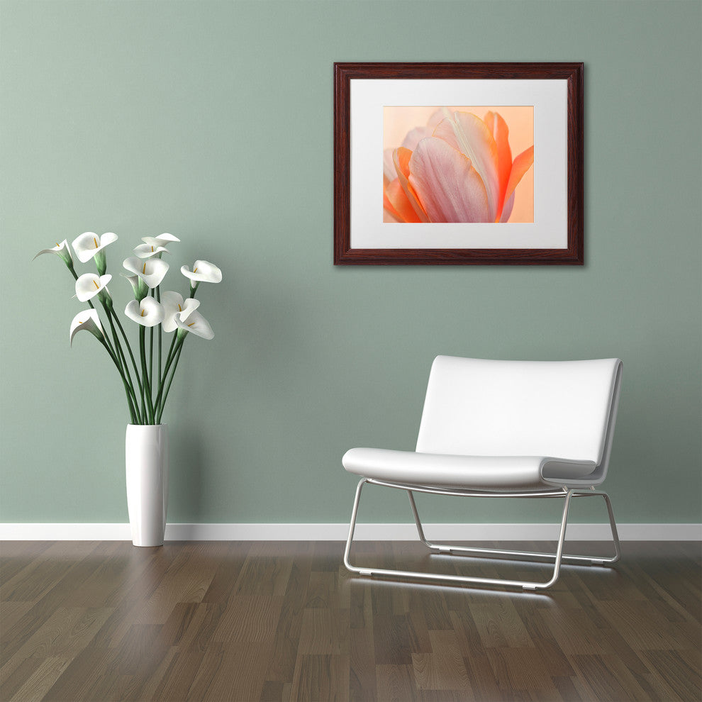 Cora Niele ''Orange Glowing Tulip'' Matted Framed Art