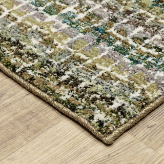 Aegina Gridwork Plaid Green/Multi Area Rug 7'10" x 10'10"