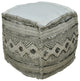 Contemporary Handmade Cotton Pouf, 14x14x14