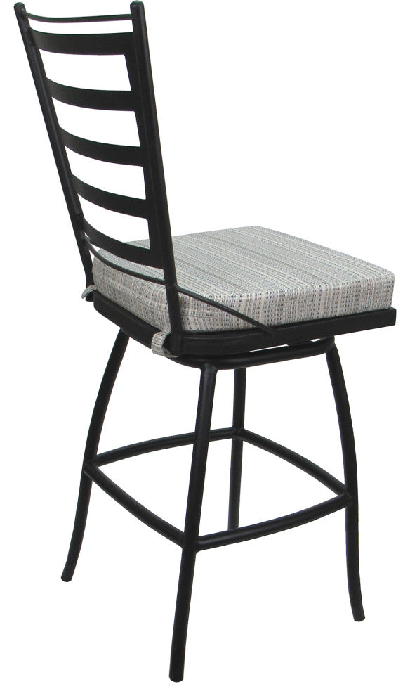 Outdoor Patio Bar Stool Jordan Without Arms, Natural Fun Gray, 26"