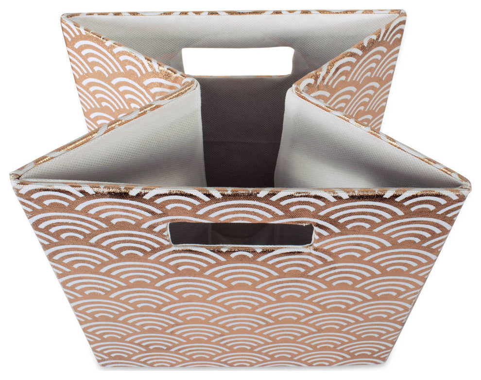 Polyester Cube Waves Copper Square 13"x13"x13"