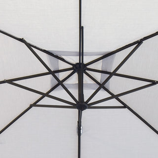 Skye 8.6' Square Umbrella With Cross Bar Stand, Ginkgo
