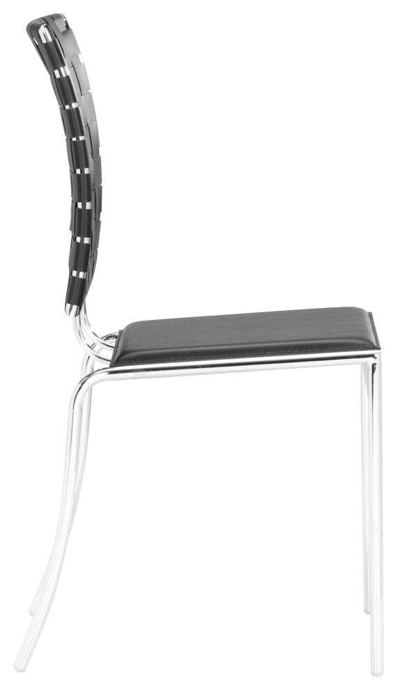 Criss Cross Dining Chair, Set of 4 Black