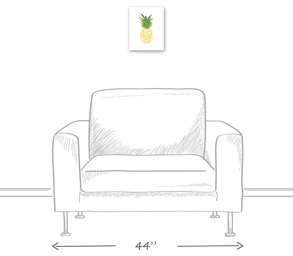Life is Sweet Pineapple 8x10 Canvas Wall Art