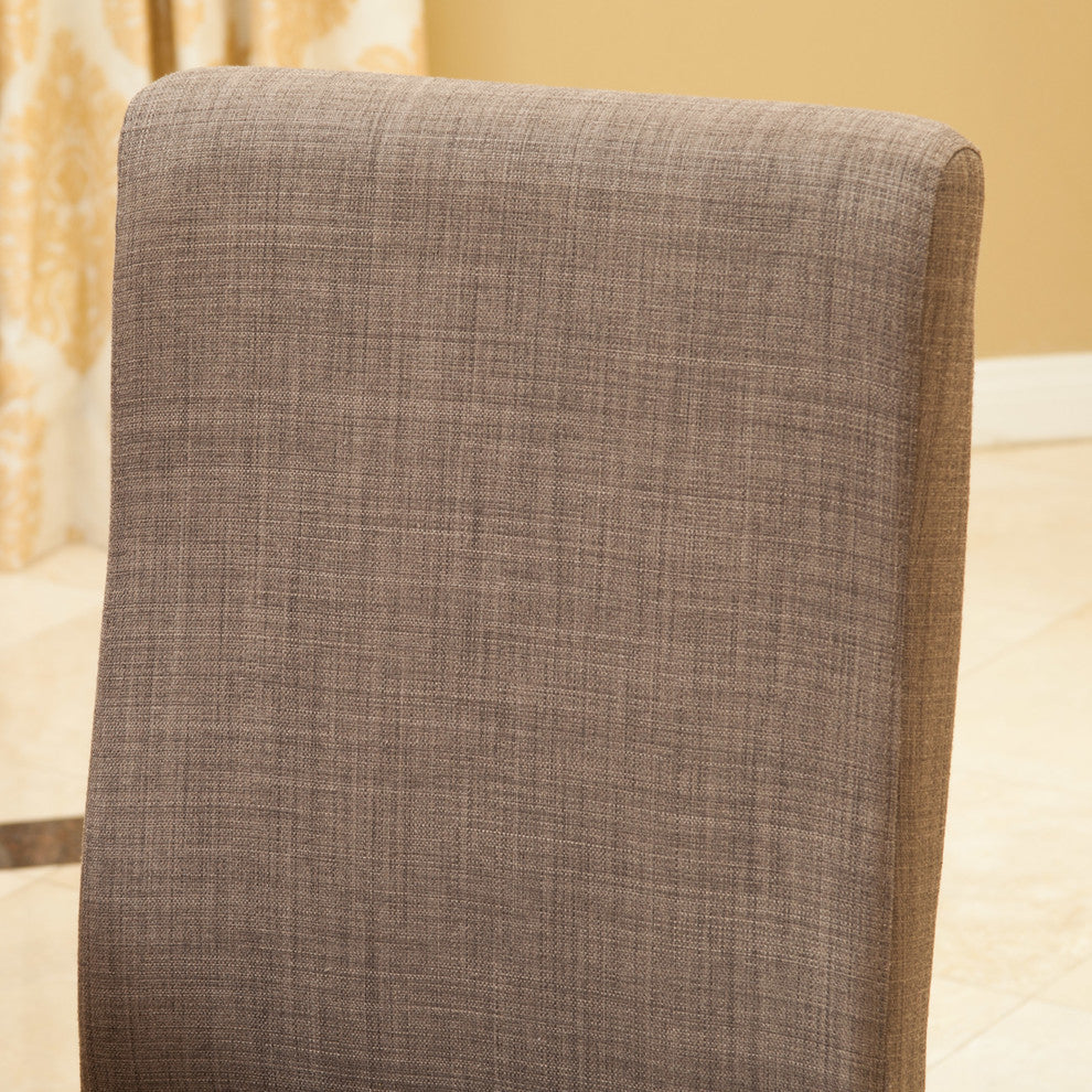 GDF Studio Heath Fabric Dining Chairs, Taupe, Set of 2