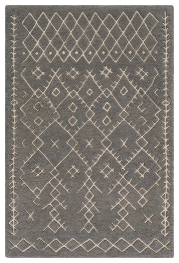 Surya Souk SOU-2303 6'x9' Rug, Medium Gray/Light Gray