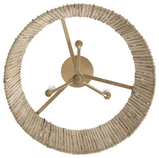 Varaluz 391S03 Jacobs Ladder 3 Light 18"W Semi-flush Drum Ceiling - French Gold