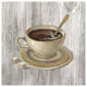 "Coffee Time VI on Wood" Digital Paper Print by Silvia Vassileva, 32"x32"