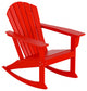 WestinTrends Outdoor Patio Poly Lumber Adirondack Porch Rocking Chair Rocker, Red