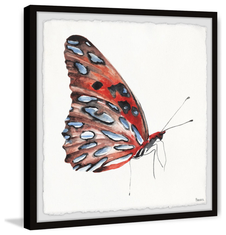 "Tiger Butterfly" Framed Painting Print, 32"x32"