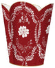 Red Provencial TIn Wastepaper Basket