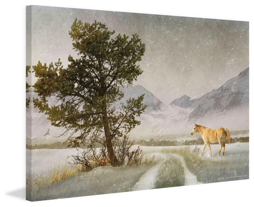 "Lonely Horse" Painting Print on Canvas by Chris Vest