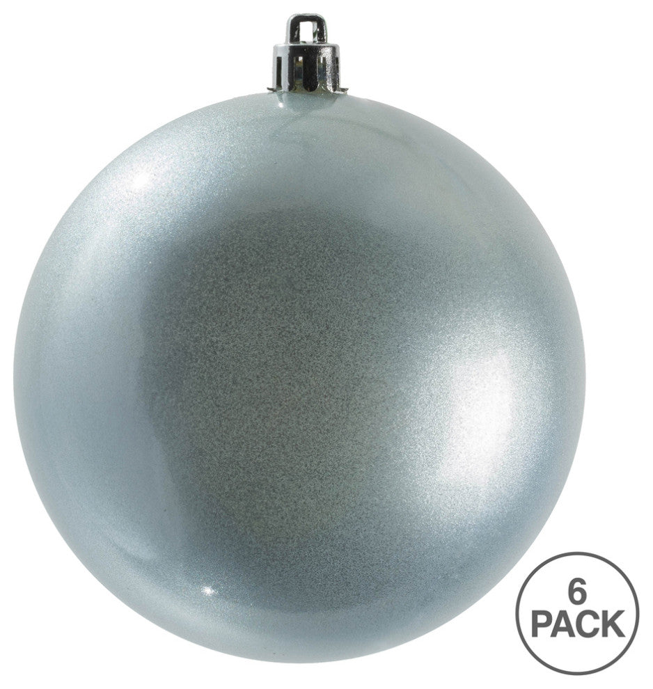 Vickerman N591029Dcv 4" Periwinkle Candy Ball Ornament, 6 Per Bag