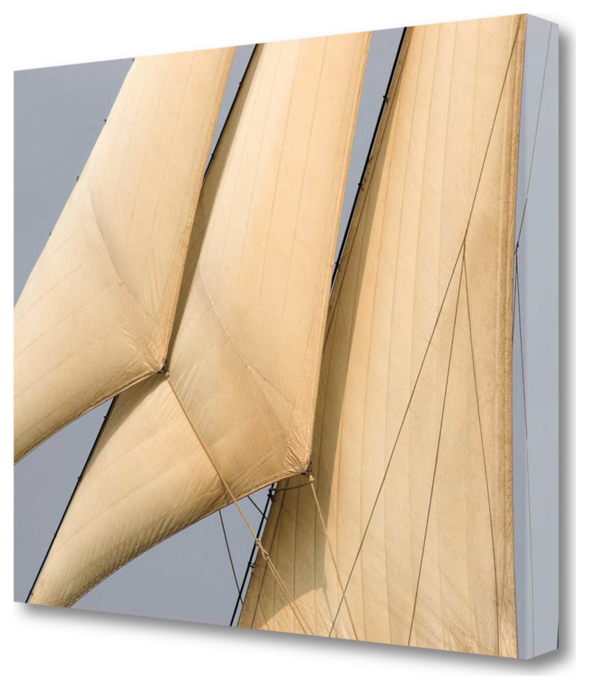 23" White Lateen Sails Giclee Wrap Canvas Wall Art