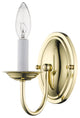Home Basics Wall Sconce, Polished Brass