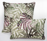 Pattaya Purple Palm Throw Pillow 12x20, with Polyfill Insert