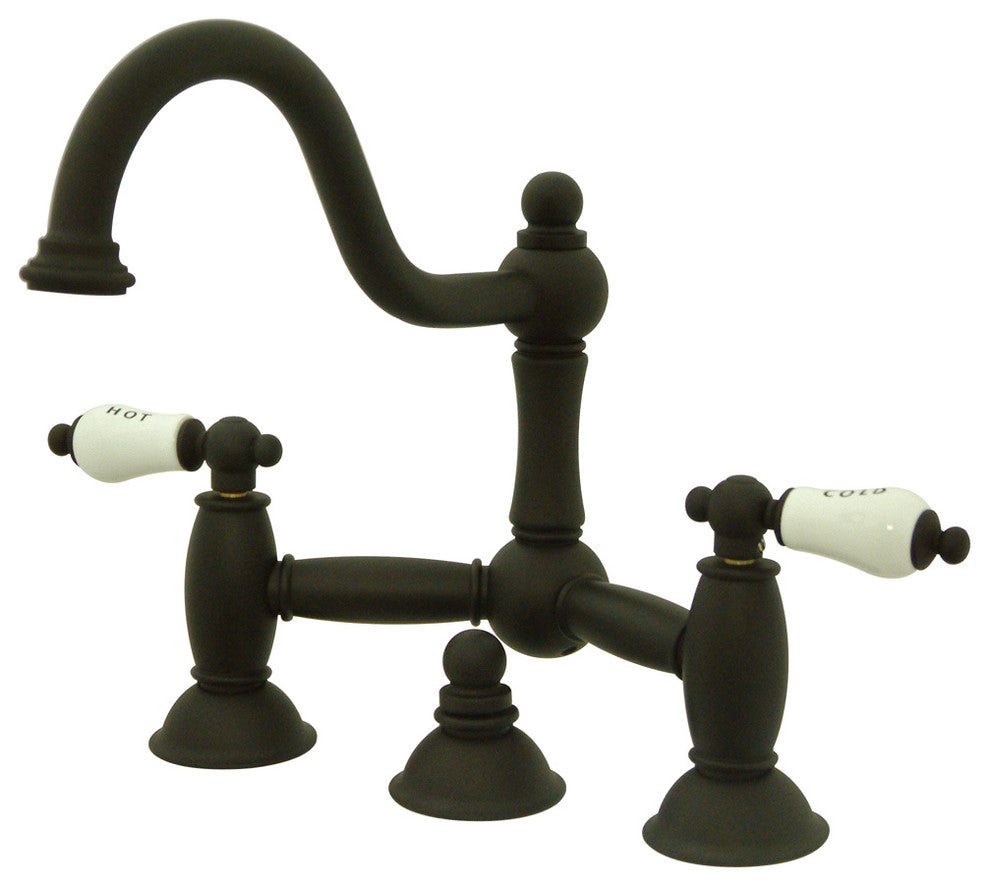 Two Handle 8" Widespread Lavatory Faucet with Brass Pop-up