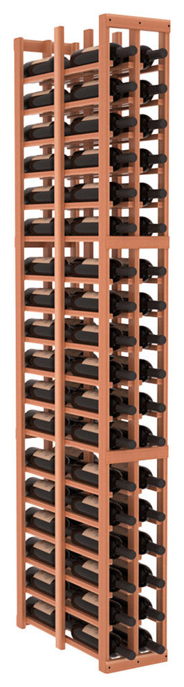 2 Column Double Deep Cellar, Redwood, Satin Finish