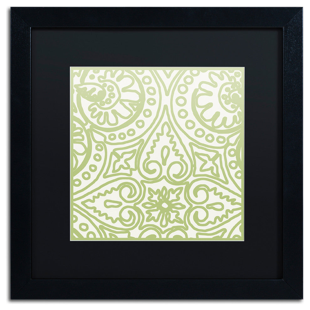 Color Bakery 'Dulce IV' Art, Black Frame, Black Matte, 16"x16"