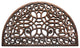 Bronze Moulded Trellis Half-round Rubber Doormat, 18"x30"