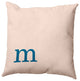 18"x18" Modern Monogram Decorative Throw Pillow, Autumn Blue